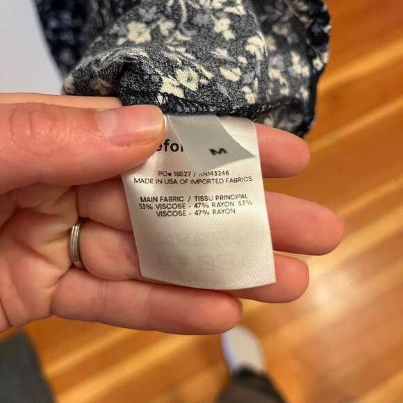 Reformation Hudsen Blue Mini Long Sleeve Floral Dress - Picture 9 of 9